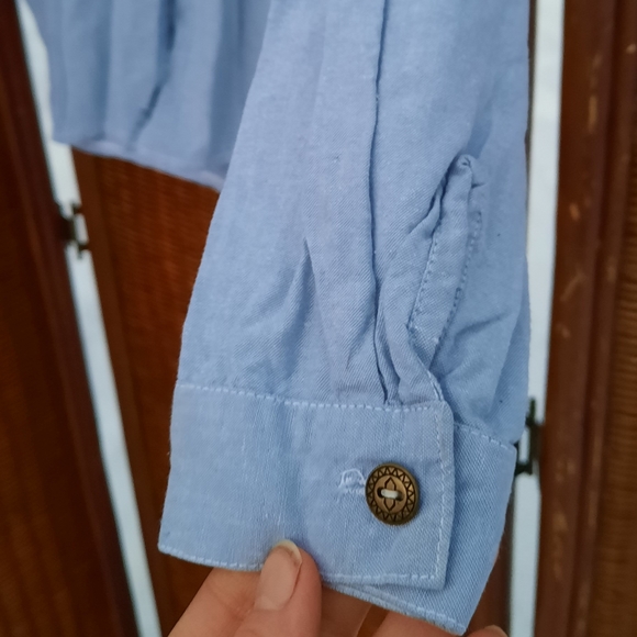 Vintage Boy's Denim cowboy print button down Shirt - Picture 4 of 10